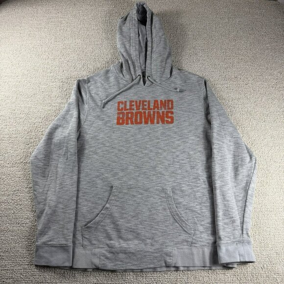 Majestic Other - Majestic NFL Cleveland Browns Hoodie Football Gray Mens Size XL